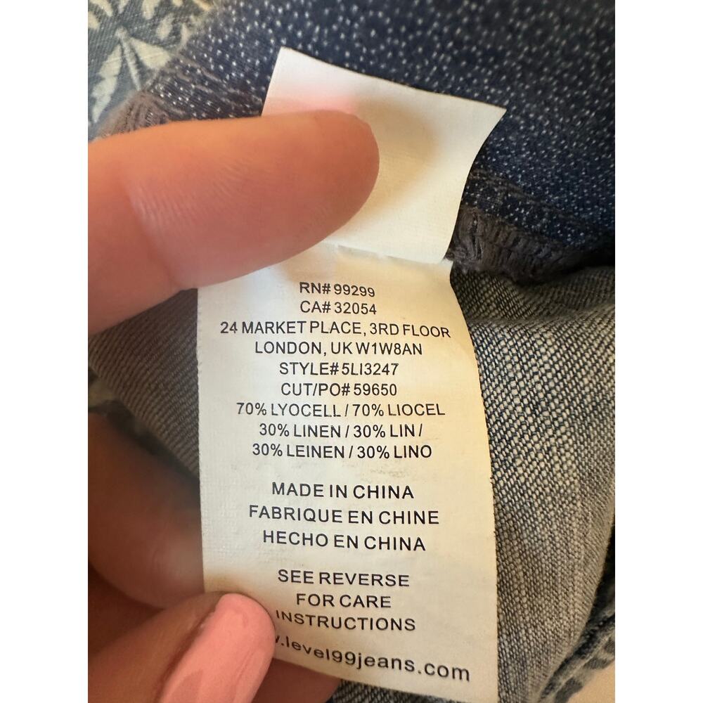 Level 99 Linen Blend A-line Skirt Size 29 Printed - Picture 7 of 7